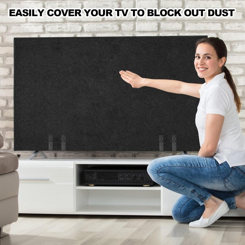 Orchidleaf TV Cover for Moving 60"-65" TV Screen Protector Cover and Flat Dust Anti-Scratch TV For Moving with Bottom Strap and Gloves, Moving, Renovation, Painting - Image 2